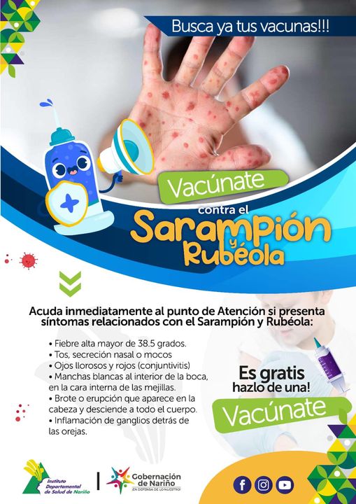 vacunate contra sarampion y rubeola